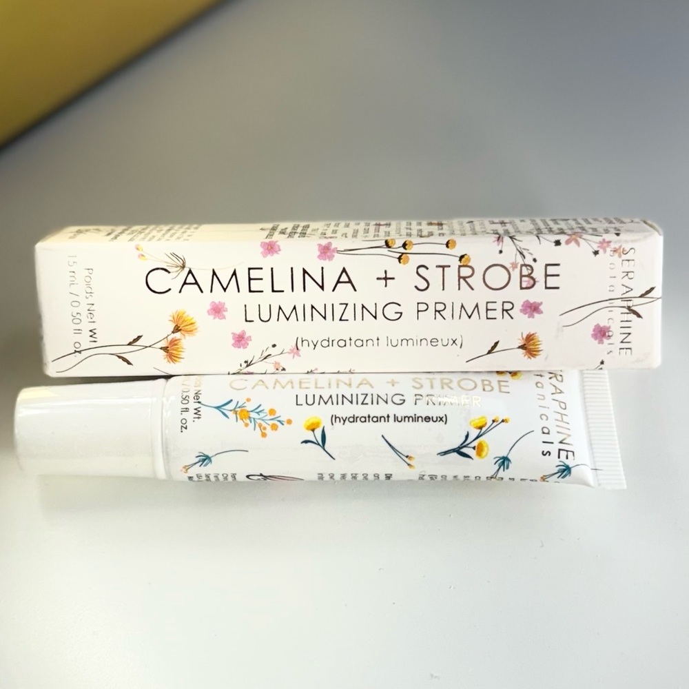 Nib SERAPHINE BOTANICALS Camelina + Strobe Luminizing Primer Makeup